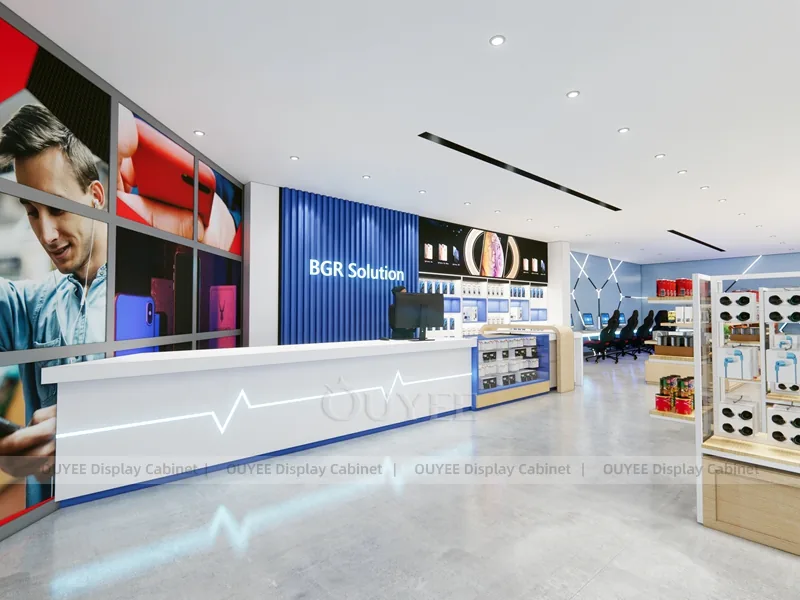 White And Blue LED Phone Display Fixture - Image 3