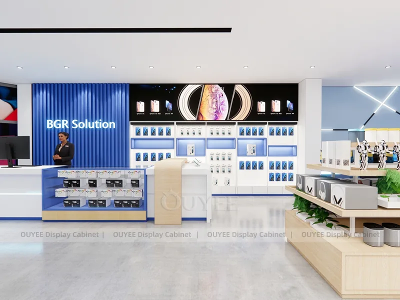 White And Blue LED Phone Display Fixture - Image 4