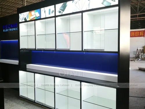 White And Blue LED Phone Display Fixture