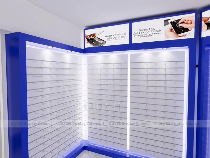 White And Blue Phone Display Fixture - Image 2