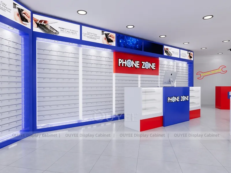 White And Blue Phone Display Fixture - Image 4