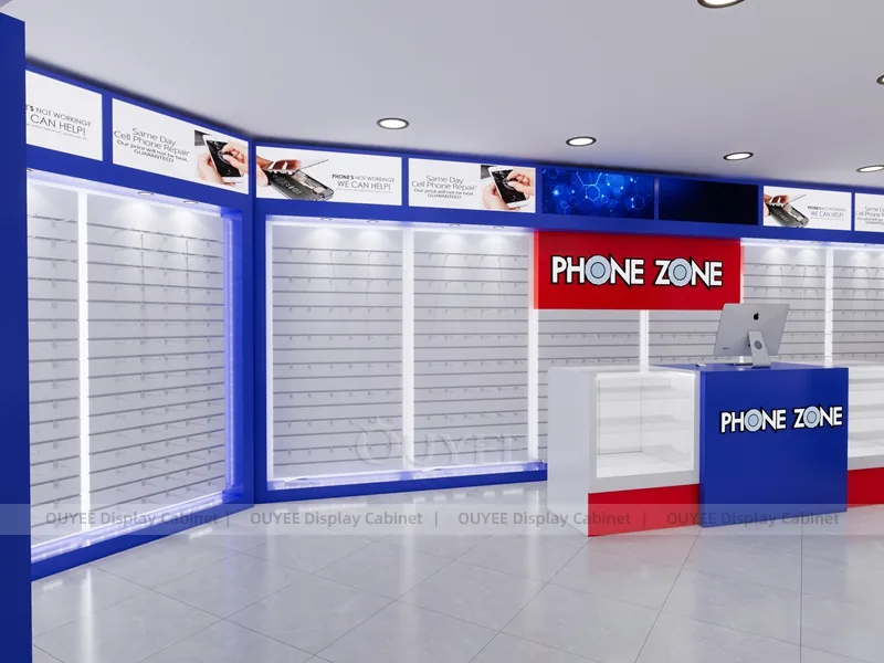 White And Blue Phone Display Fixture - Image 5