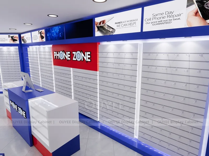 White And Blue Phone Display Fixture - Image 9