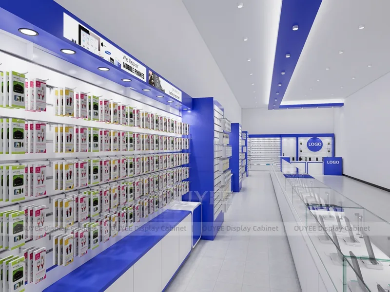 White And Blue Phone Display Fixture - Image 6