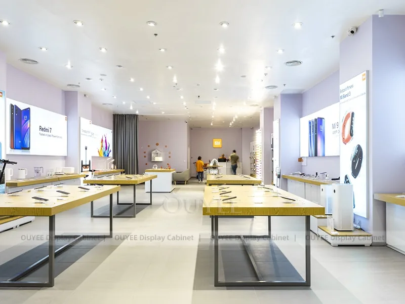 White And Gold LED Phone Display Fixture - Image 4