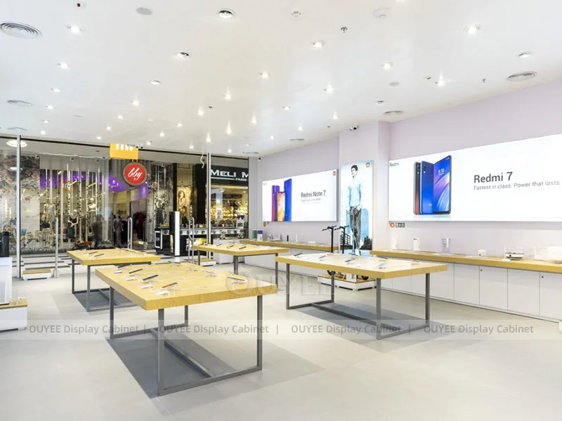 White And Gold LED Phone Display Fixture - Image 8