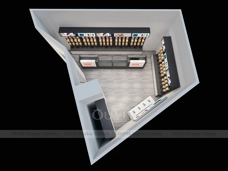 White And Gold LED Phone Display Fixture - Image 5