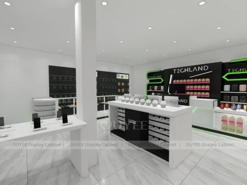 White And Green LED Phone Display Fixture