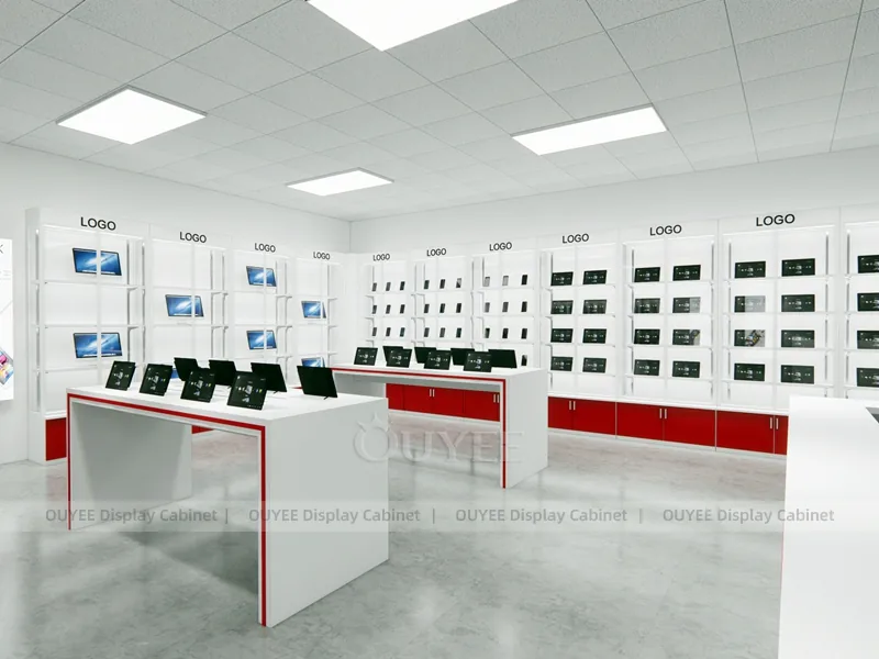 White And Red Phone Display Fixture - Image 5