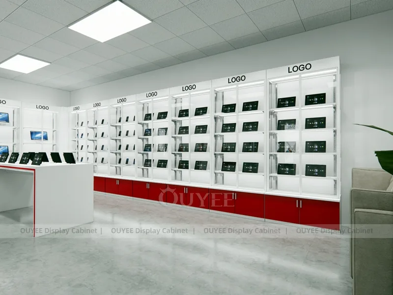 White And Red Phone Display Fixture - Image 7