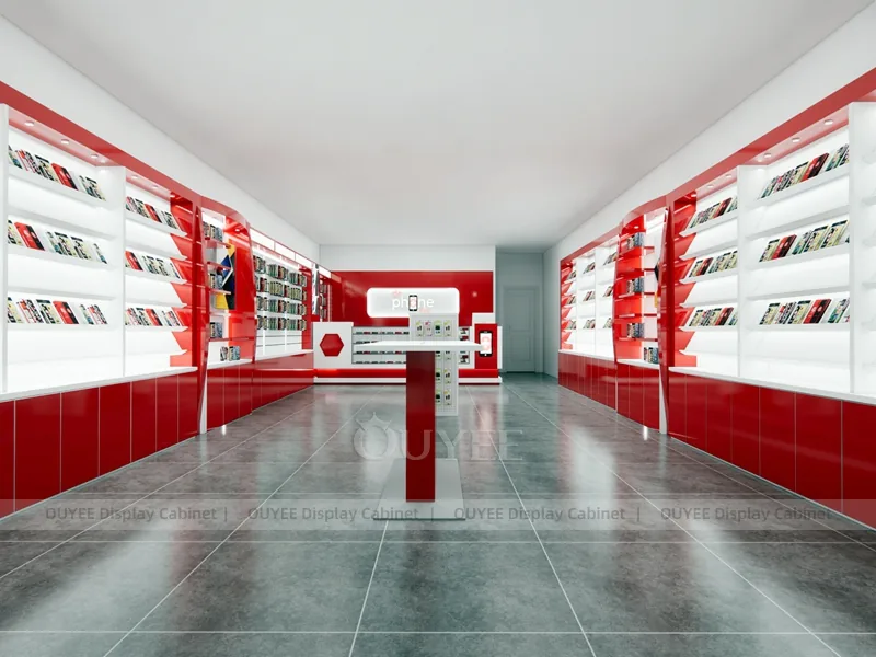 White And Red Phone Display Fixture - Image 3