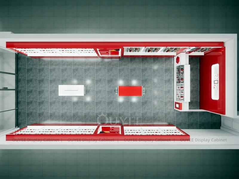 White And Red Phone Display Fixture - Image 5