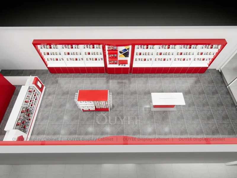White And Red Phone Display Fixture - Image 7
