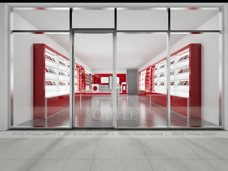 White And Red Phone Display Fixture - Image 8