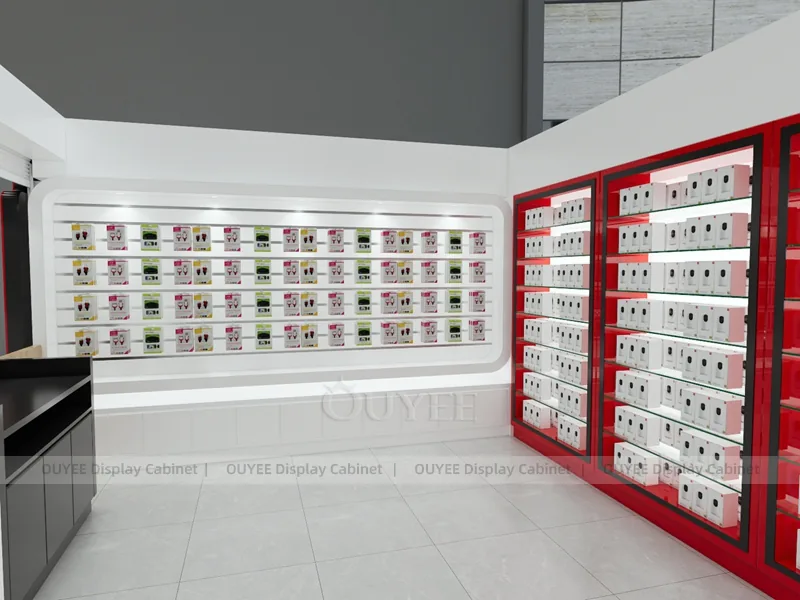 White And Red Phone Display Fixture - Image 5