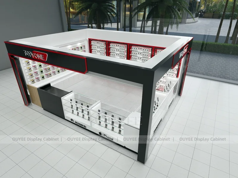 White And Red Phone Display Fixture - Image 8