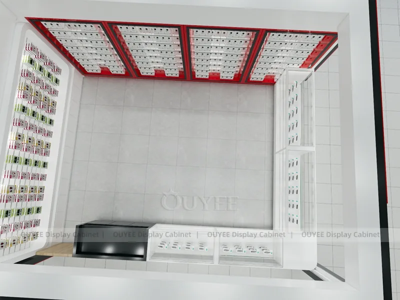 White And Red Phone Display Fixture - Image 9