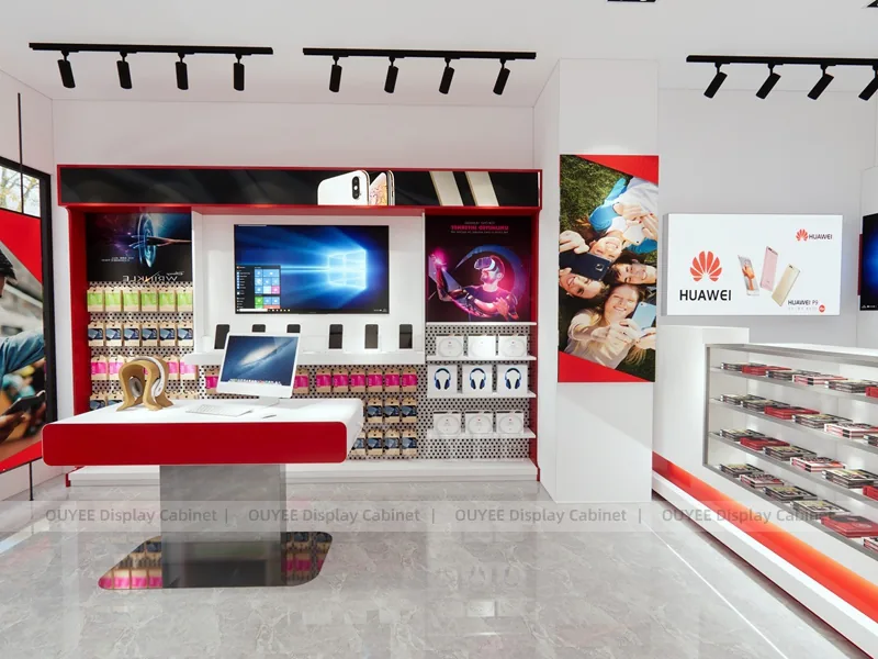 White And Red Phone Display Fixture - Image 7
