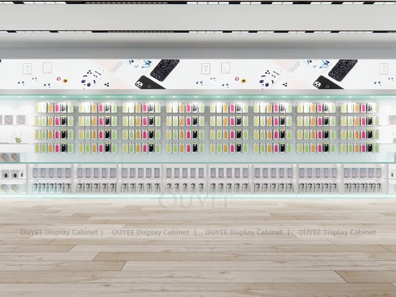 White And Teal LED Phone Display Fixture - Image 4