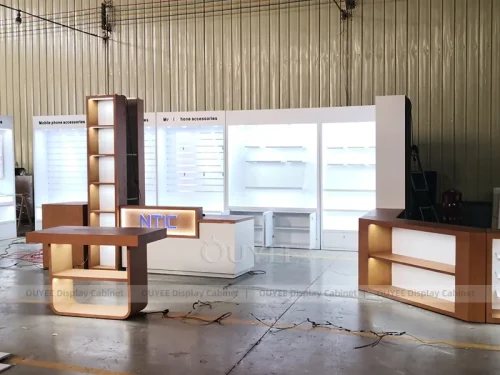 White And Wood Tone Complete Store Fixture
