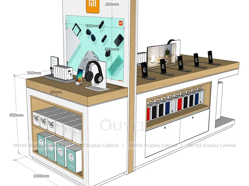 White And Wood Tone Complete Store Fixture - Image 6