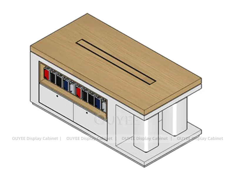 White And Wood Tone Complete Store Fixture - Image 7