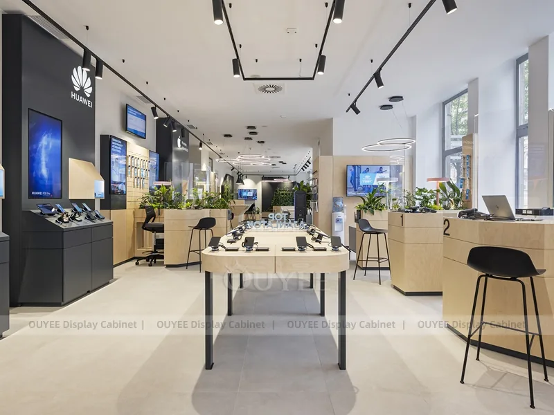 White And Wood Tone Complete Store Fixture - Image 6