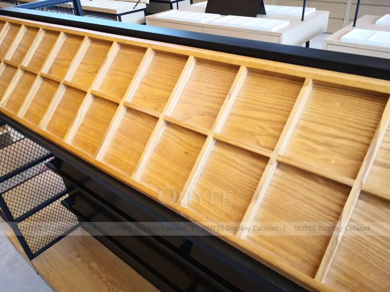 White And Wood Tone Phone Store Display Fixture - Image 7