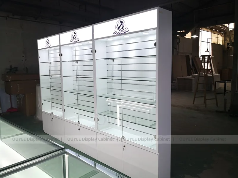 White And Wood Tone Phone Store Display Fixture - Image 10