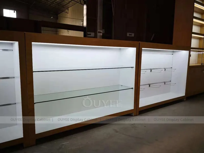 White And Wood Tone Phone Store Display Fixture - Image 6