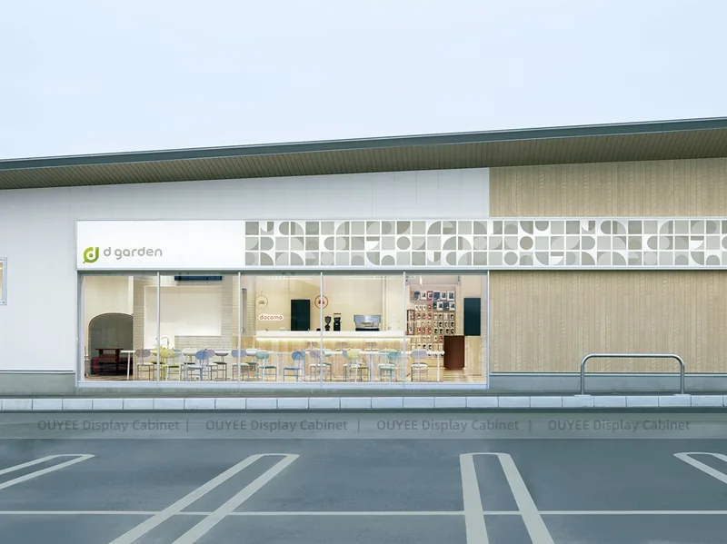 White And Wood Tone Phone Store Display Fixture - Image 7