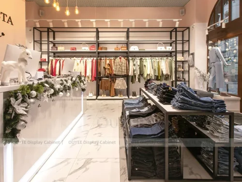 White Apparel Black Island Clothing Store Display