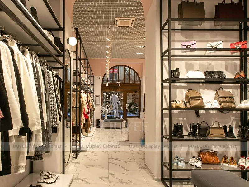 White Apparel Black Island Clothing Store Display - Image 3