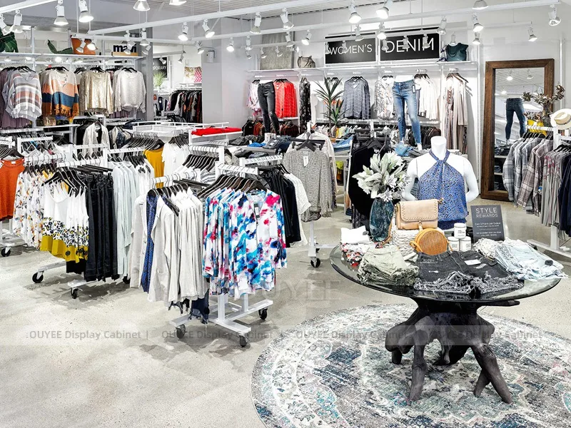 White Apparel Showroom Retail Clothing Display - Image 5