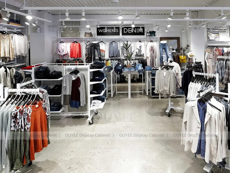 White Apparel Showroom Retail Clothing Display - Image 6