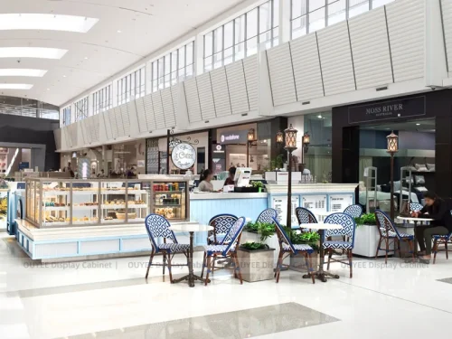 White Blue Cafe Kiosk