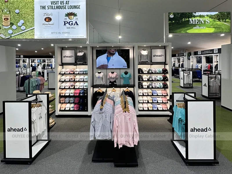 White Golf Store Rack Display 02