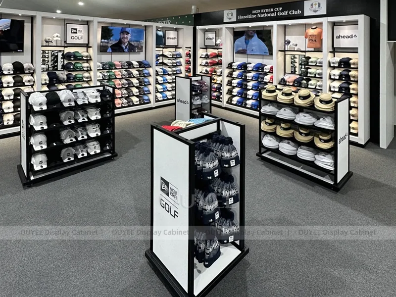 White Golf Store Rack Display 04