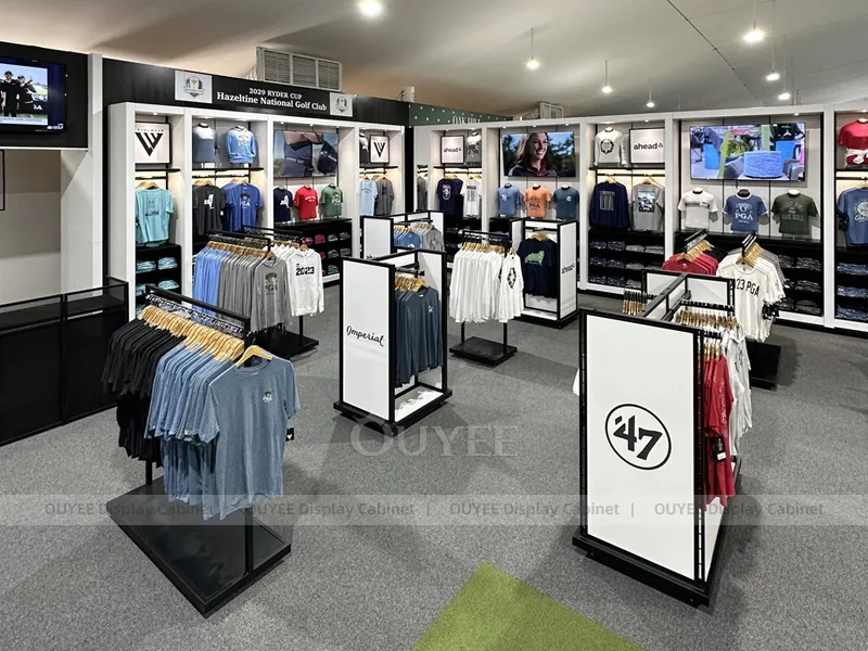 White Golf Store Rack Display 05