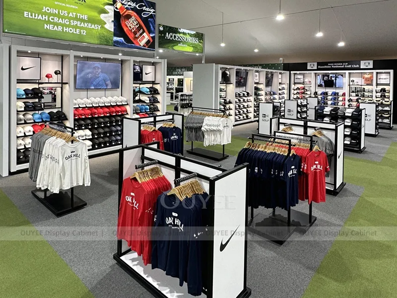 White Golf Store Rack Display 06