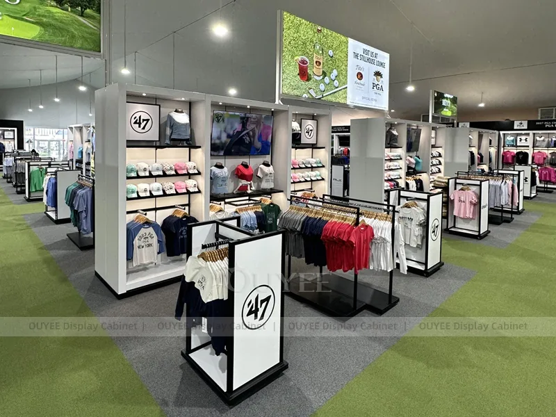 White Golf Store Rack Display 08