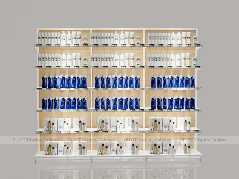 White Hair Product Wall Shelves Wig Wall Display - Image 2