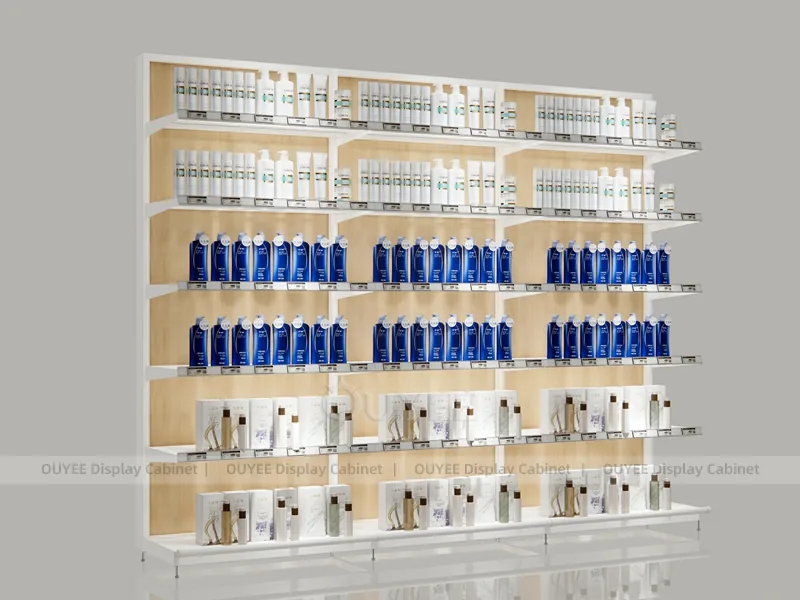 White Hair Product Wall Shelves Wig Wall Display - Image 6