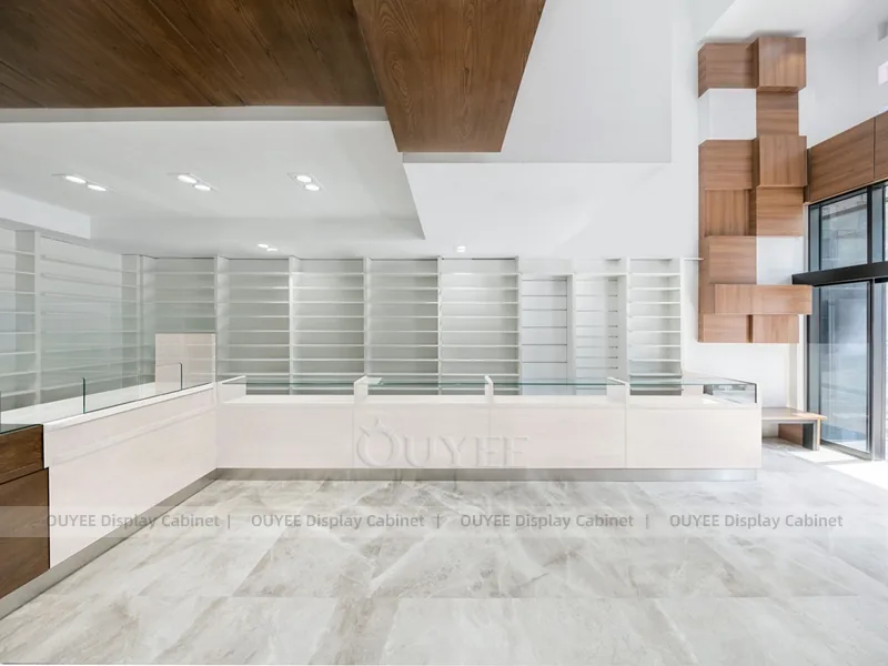 White Pharmacy Counter Wood - Image 2