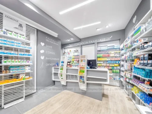 White Pharmacy Wall Shelving