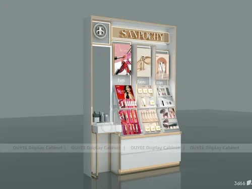 White Skincare Wall Display