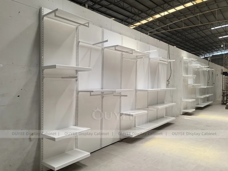 White Slatwall Shelving Clothing Store Display - Image 5