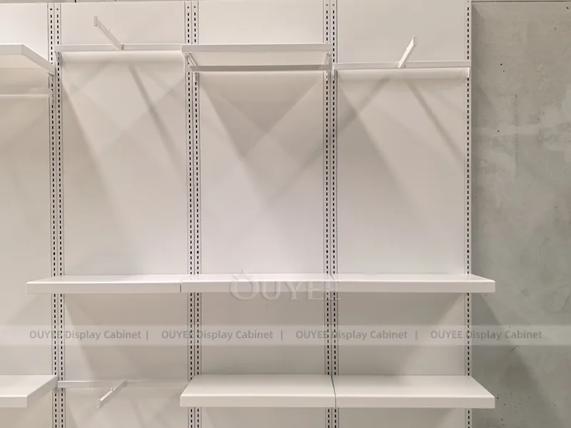 White Slatwall Shelving Clothing Store Display - Image 7