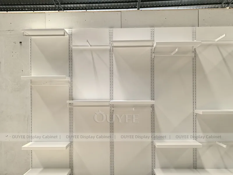 White Slatwall Shelving Clothing Store Display - Image 8