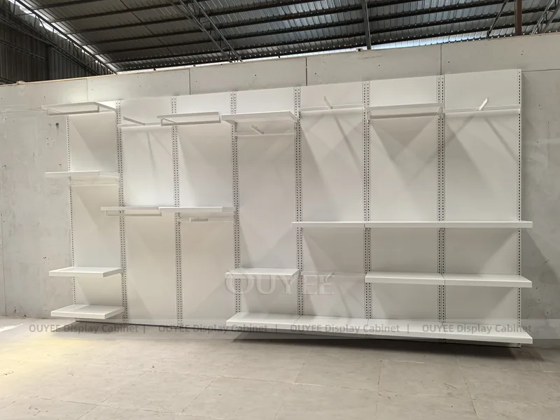 White Slatwall Shelving Clothing Store Display - Image 9
